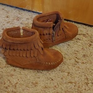 Minnetonka fringe booties
